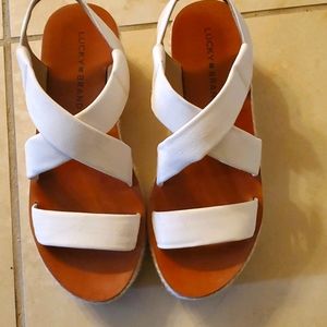 White espadrille sandals